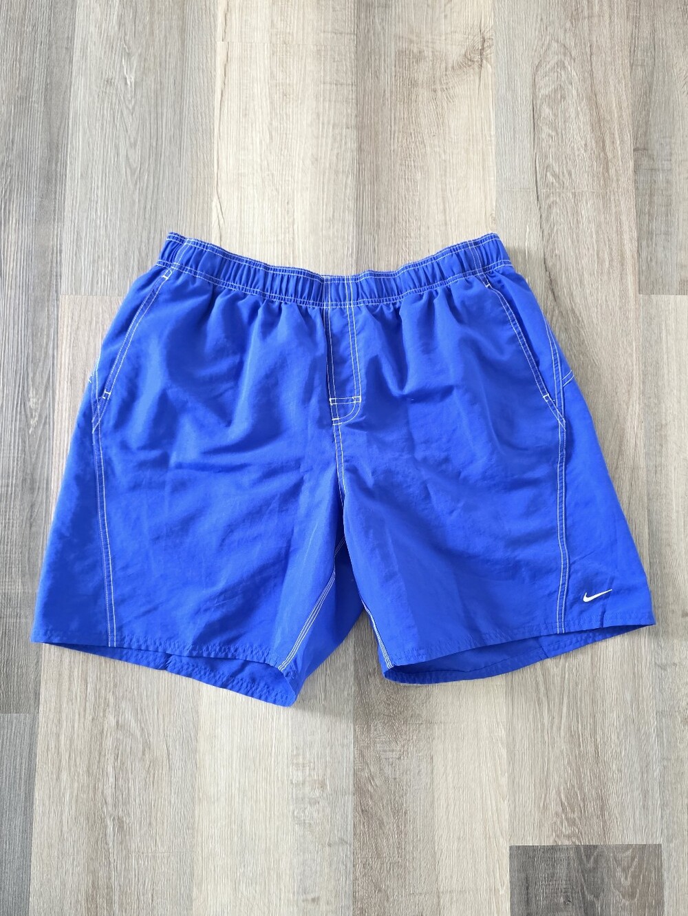 Vintage Nike Blue Men's Swim Trunks Size L